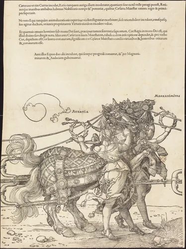 The Triumphal Chariot of Maximilian I (The Great Triumphal Car) [plate 7 of 8] by Albrecht Dürer, print, 1522