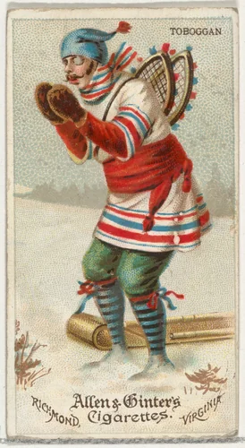 Toboggan, from World's Dudes series (N31) for Allen & Ginter Cigarettes by Allen & Ginter, print, 1888