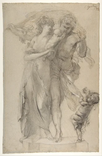 The Golden Age by Auguste Rodin, drawing, 1871-1878