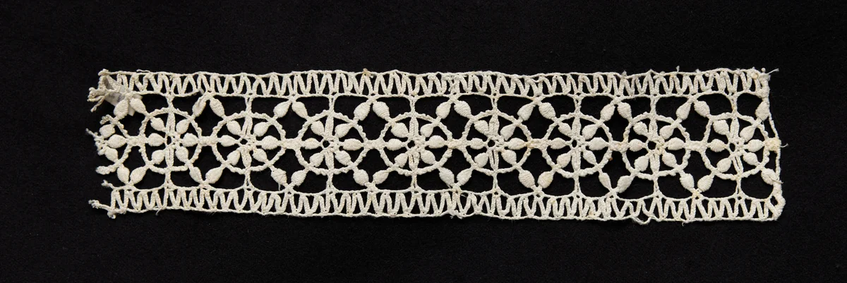 Bobbin Lace (Needlepoint Design) Insertion by Unknown, textile, 1550-1599