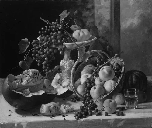 Still Life with Fruit by John F. Francis, artwork, 1854-1857