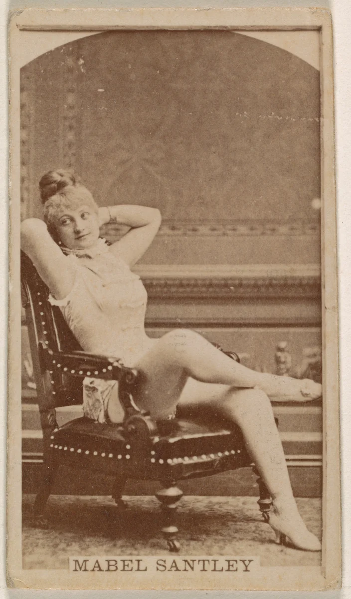 Mabel Santley, from the Actresses series (N245) issued by Kinney Brothers to promote Sweet Caporal Cigarettes by Kinney Brothers Tobacco Company, photograph, 1890