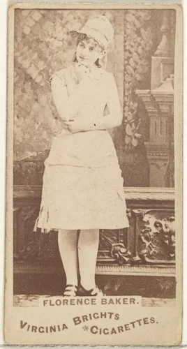 Florence Baker, from the Actors and Actresses series (N45, Type 1) for Virginia Brights Cigarettes by Allen & Ginter, photograph, 1885-1891
