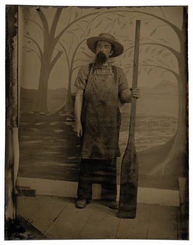 Portrait of Leather Dyer by American 19th Century, photograph, 1840-1899