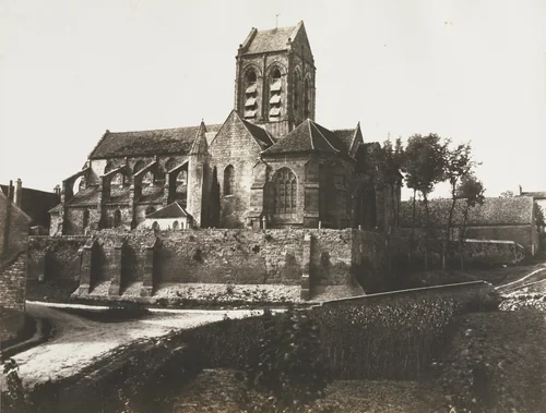 Church at Auvers by Édouard Baldus, photograph, 1855