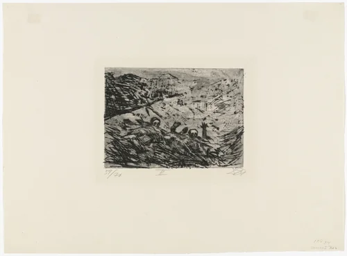 Buried Alive (January 1916, Champagne) (Verschüttete [Januar 1916, Champagne]) from The War (Der Krieg) by Otto Dix, print, 1924