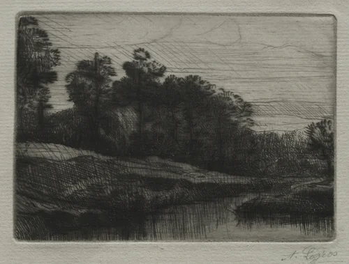 Evening by Alphonse Legros, print, 1857-1911