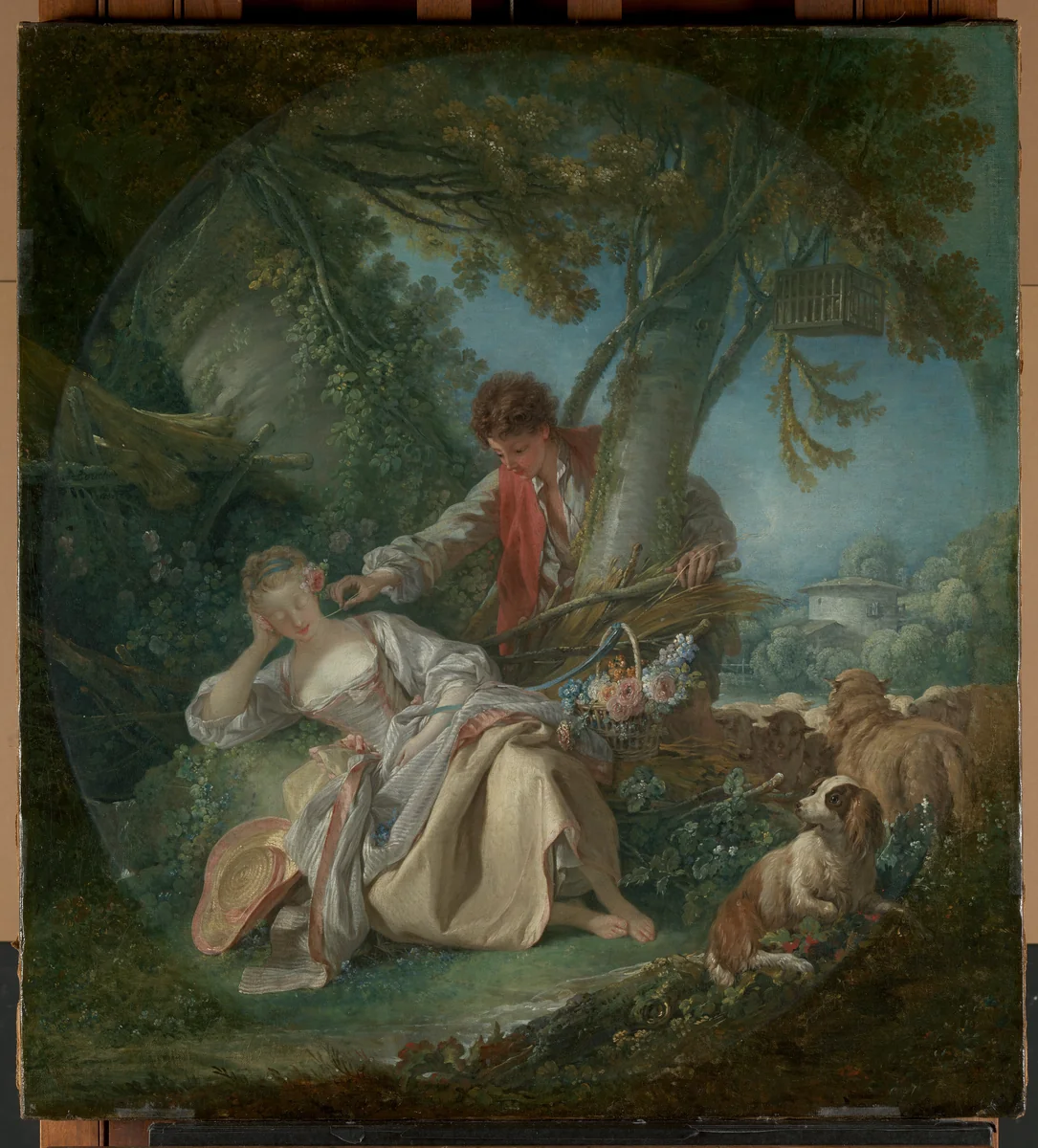 The Interrupted Sleep by François Boucher, painting, 1750
