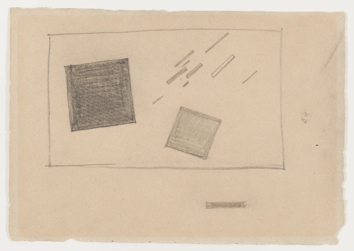 Suprematist Drawing by Kazimir Malevich, drawing, 1916