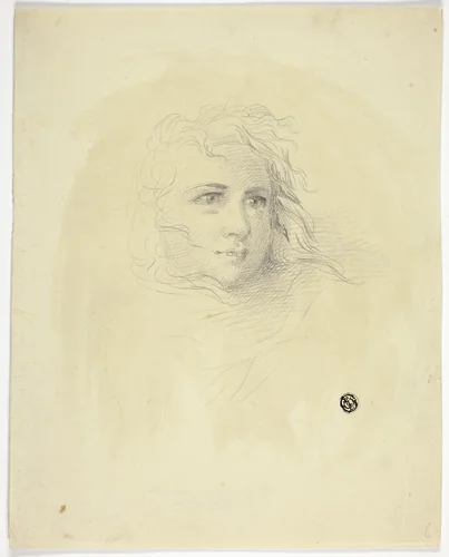 Bust of Youth by Unknown Artist, drawing, 1600-1699