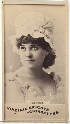 Varona, from the Actors and Actresses series (N45, Type 1) for Virginia Brights Cigarettes by Allen & Ginter, photograph, 1885-1891