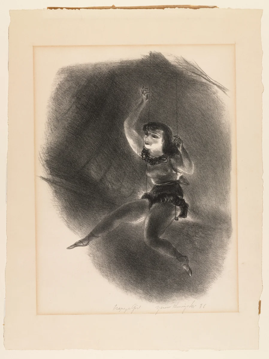 Trapeze Girl by Yasuo Kuniyoshi, print, 1936