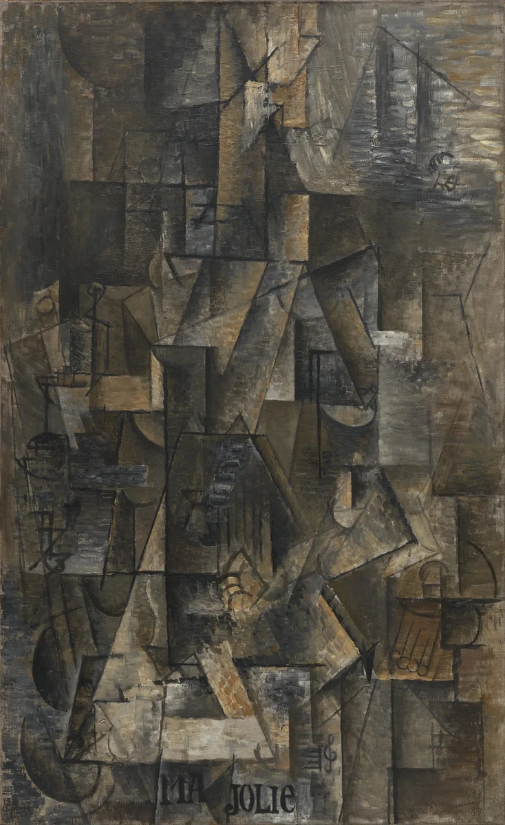 "Ma Jolie" by Pablo Picasso, painting, 1911