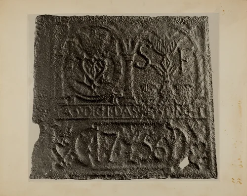 Pa. German Stove Plate by Charles Von Urban, index of american design, 1936