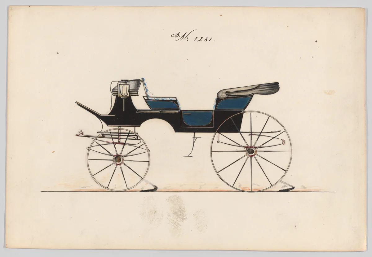 Drag # 3261 by Brewster & Co., drawing, 1876