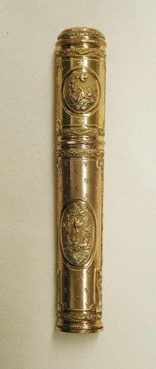 Étui for sealing wax and case by Antoine-Louis Anthiaume, metalwork, 1785-1786