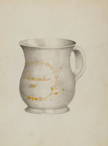 Mug by American 20th Century, index of american design, 1935-1942