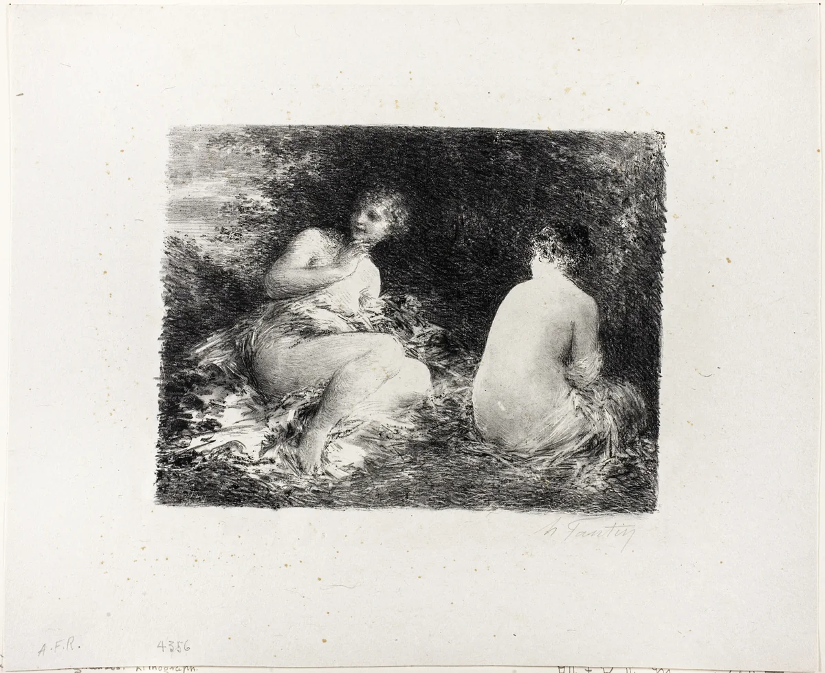 Bathing Women, second medium plate by Henri Fantin-Latour, print, 1899