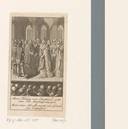 Maria I van Schotland voor het schavot by Daniel Nikolaus Chodowiecki, print, 1790