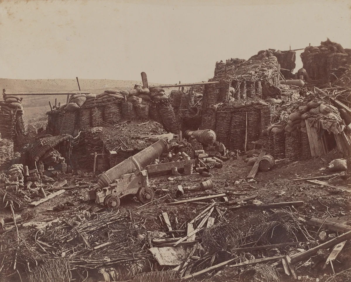 Gun Battery by James Robertson; Felice Beato, photograph, 1855-1856