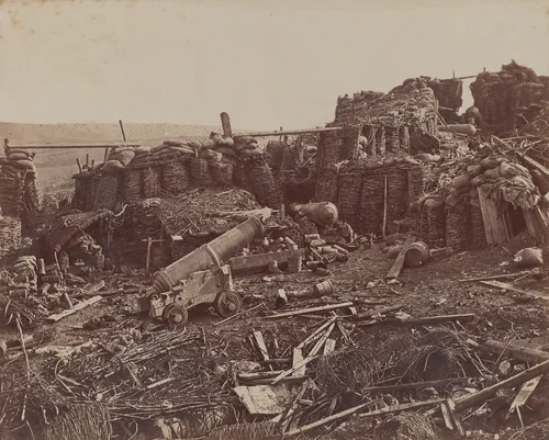 Gun Battery by James Robertson; Felice Beato, photograph, 1855-1856