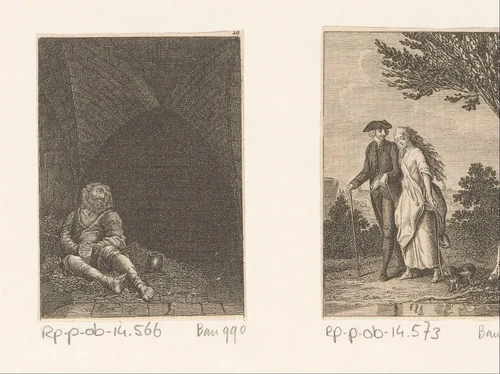 Yorick stelt zich voor hoe het zou zijn in de gevangenis by Daniel Nikolaus Chodowiecki, print, 1783