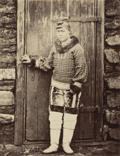 "Young Esquimaux woman, one of the fair dancers" by George P. Critcherson, John L. Dunmore, William Bradford, photograph, 1869