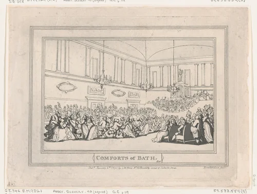 Comforts of Bath, Plate 10 by Thomas Rowlandson, print, 1798