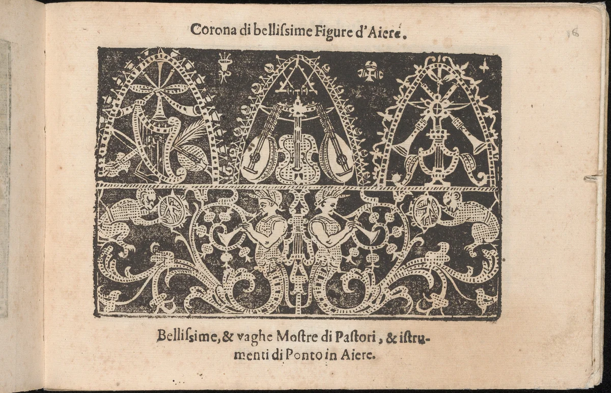 Corona delle Nobile et Virtuose Donne, Libro Terzo, page 18 (recto) by Cesare Vecellio, book, 1620