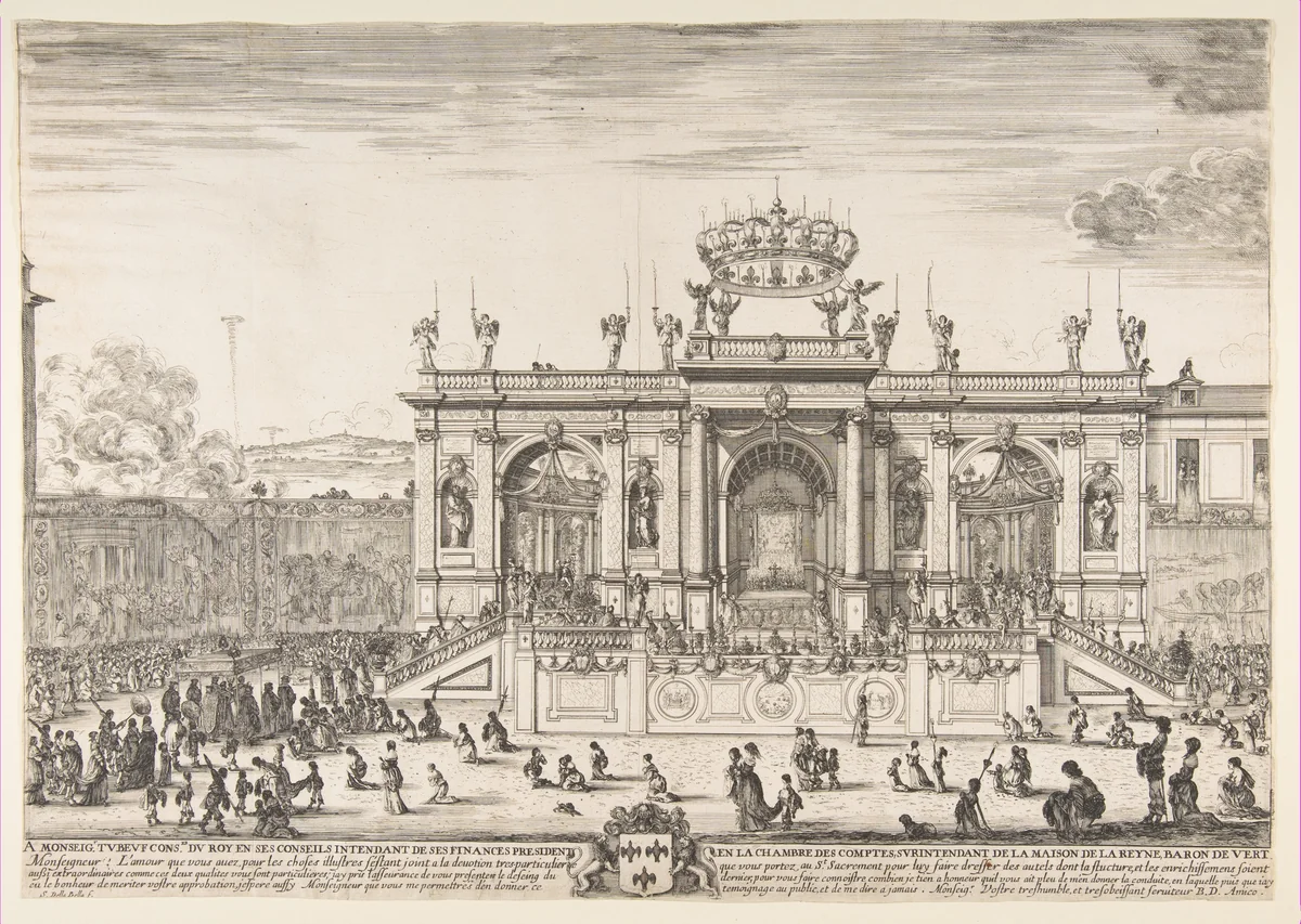 The Procession of the Holy Sacrament by Stefano della Bella, print, 1643-1653
