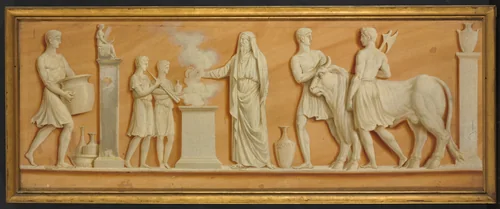 Overdoor Painting and Double-Leaf Doors by Pierre Rousseau, painting, 1790-1799