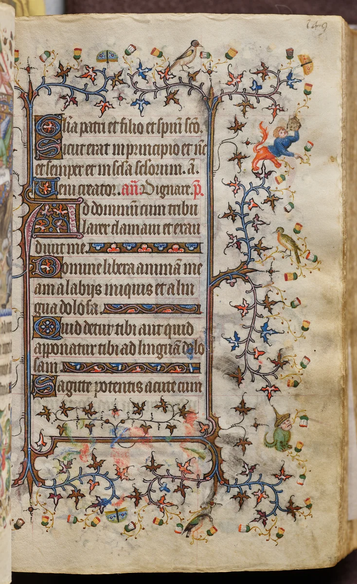 Hours of Charles the Noble, King of Navarre (1361-1425): fol. 75r, Text by Master of the Brussels Initials and Associates, book, 1400-1410