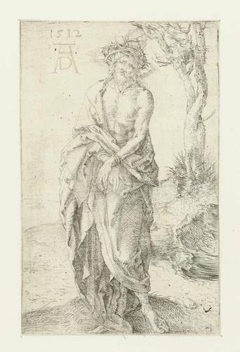 Christus als Man van Smarten, met gebonden handen by Unknown, print, 1512