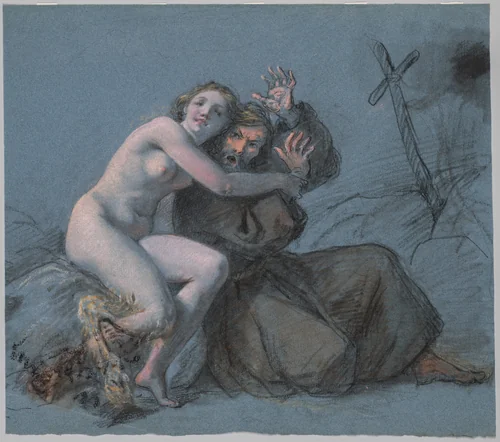 The Temptation of St. Anthony by Julien Léopold Boilly, drawing, 1800-1899