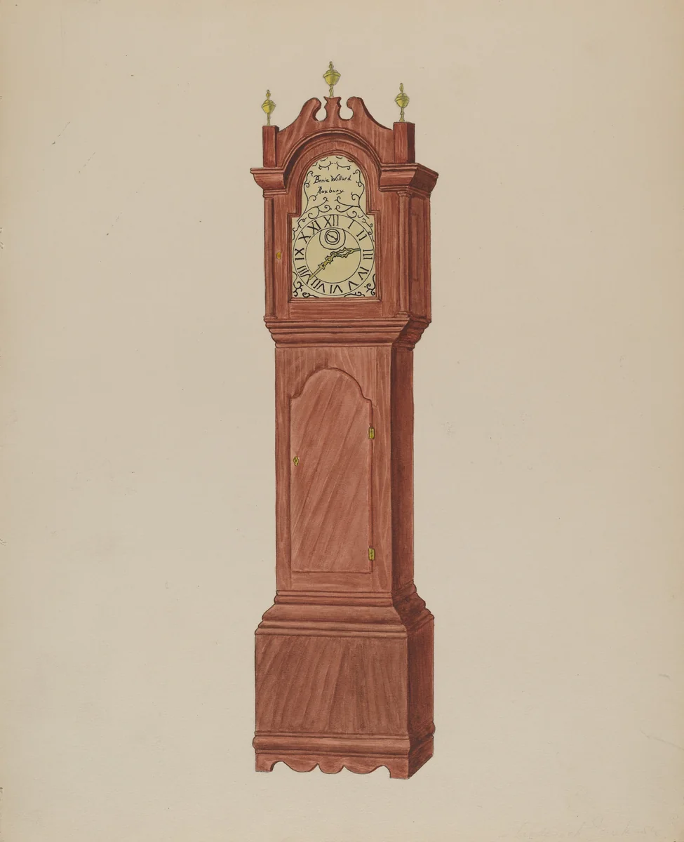 Grandfather's Clock by Frederick Jackson, index of american design, 1937