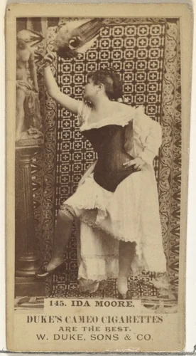 Card Number 145, Ida Moore, from the Actors and Actresses series (N145-5) issued by Duke Sons & Co. to promote Cameo Cigarettes by W. Duke, Sons & Co., photograph, 1880-1889