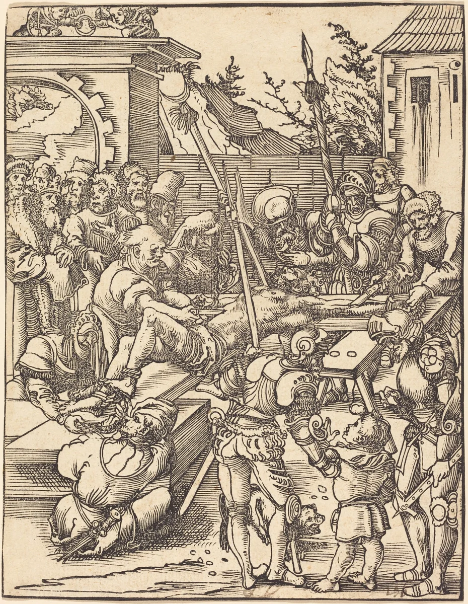 Saint Bartholomew by Lucas Cranach, print, 1472-1553