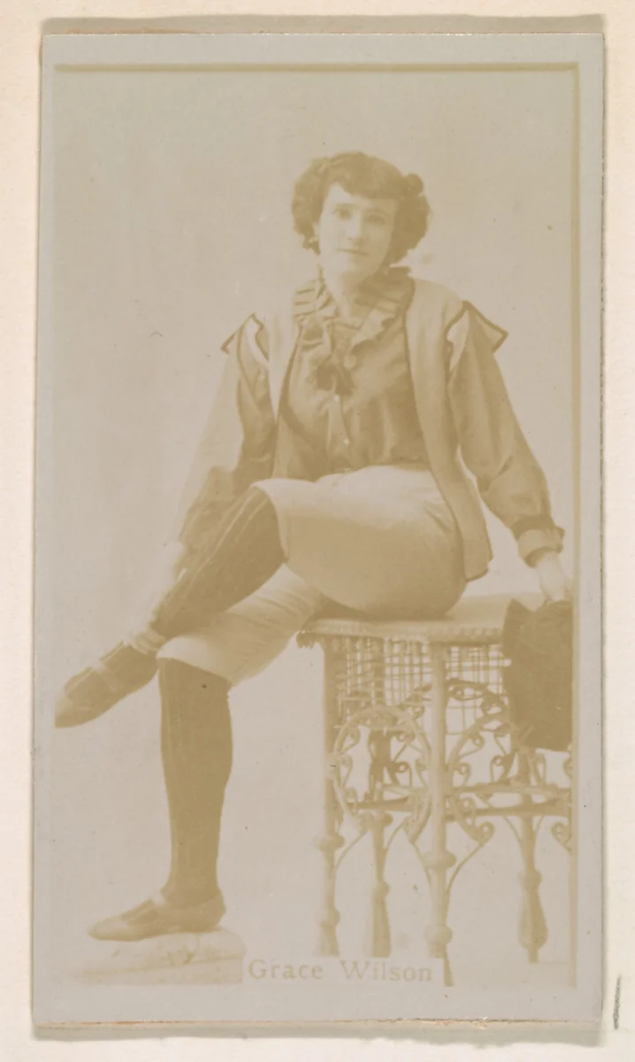 Grace Wilson, from the Actresses series (N245) issued by Kinney Brothers to promote Sweet Caporal Cigarettes by Kinney Brothers Tobacco Company, photograph, 1890