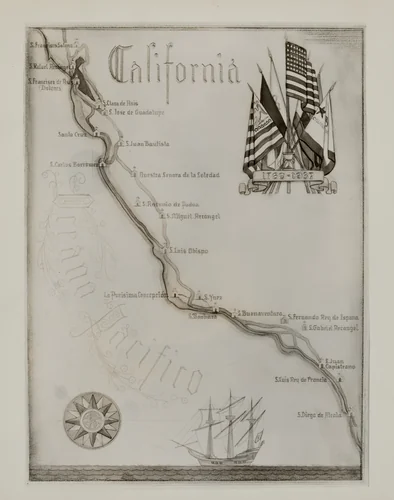 Map by Norman Kamps, index of american design, 1935-1942