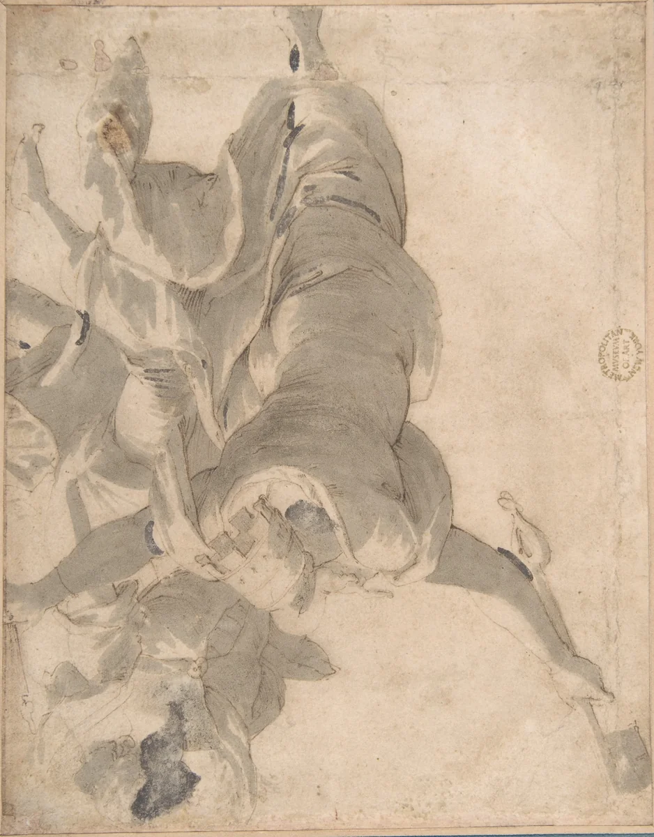 Allegorical Figures by anonymous, drawing, 1600-1700