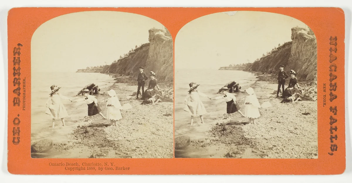 Ontario Beach, Charlotte, N.Y., from the series "Niagara Falls, New York" by George Barker, photograph, 1888