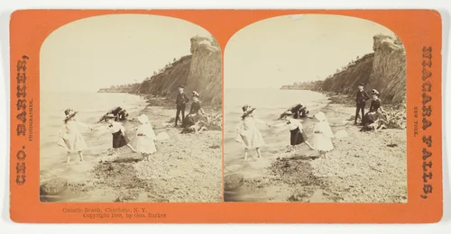 Ontario Beach, Charlotte, N.Y., from the series "Niagara Falls, New York" by George Barker, photograph, 1888
