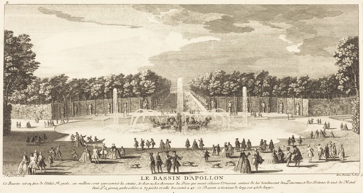 Le Bassin d'Apollon by Jean-Baptiste Rigaud, print, 1681-1812