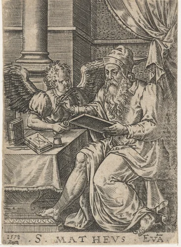 Evangelist Matteüs by Unknown, print, 1578