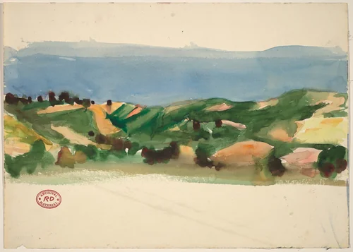 Untitled [landscape] by Richard Diebenkorn, drawing, 1955-1967