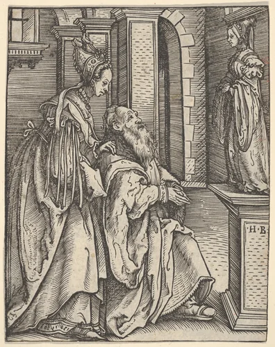 Solomon Adoring the Idols, from "Women's Wile" (Weiberlisten) by Hans Burgkmair, print, 1498-1531