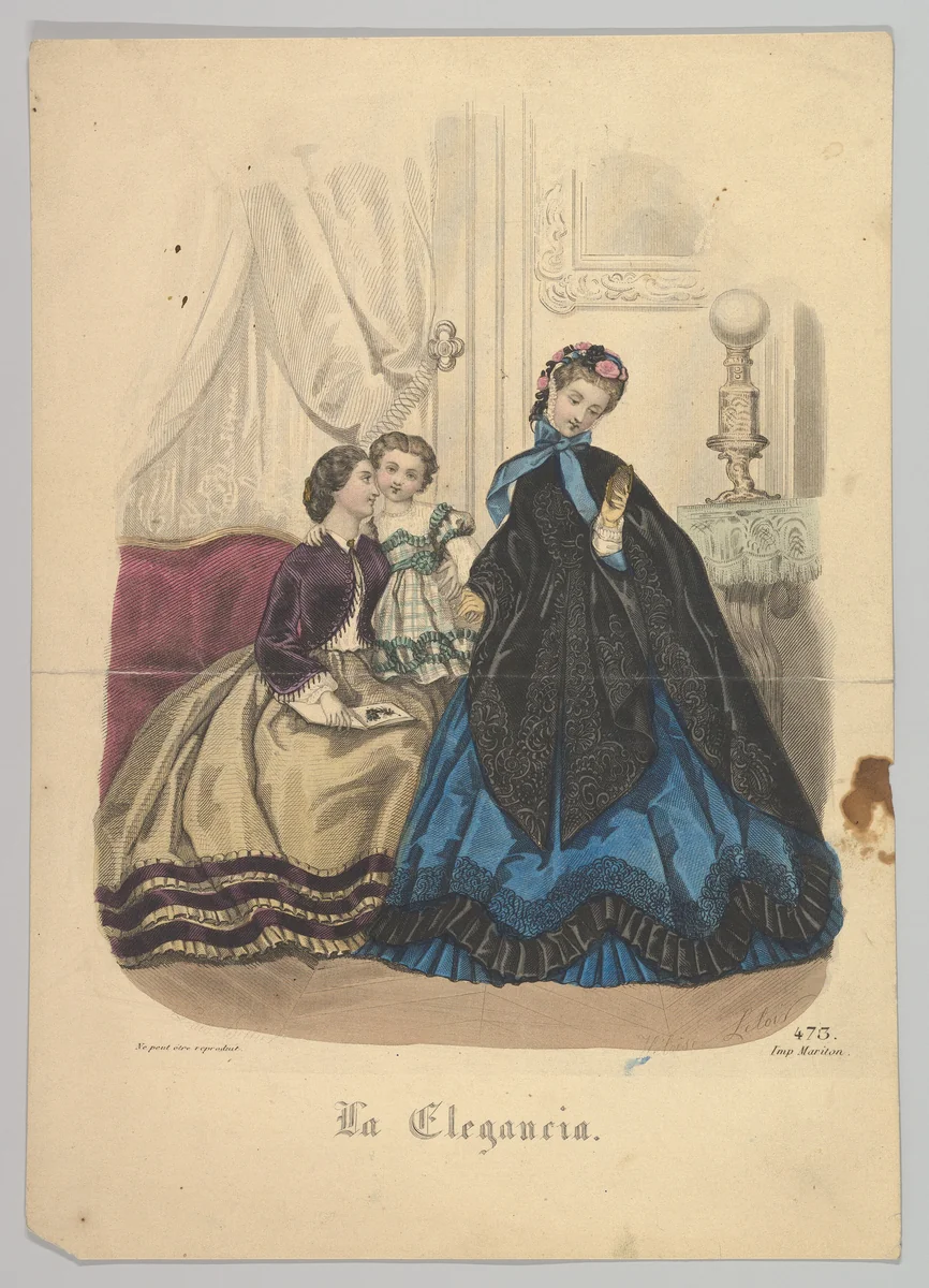 Number 473 from La Elegancia Barcelona by Hélöise Leloir, print, 1820-1873