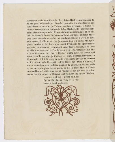 Tailpiece (page 172) from Les Petites Fleurs de St. François (The Little Flowers of St. Francis) by Émile Bernard, illustrated book, 1928