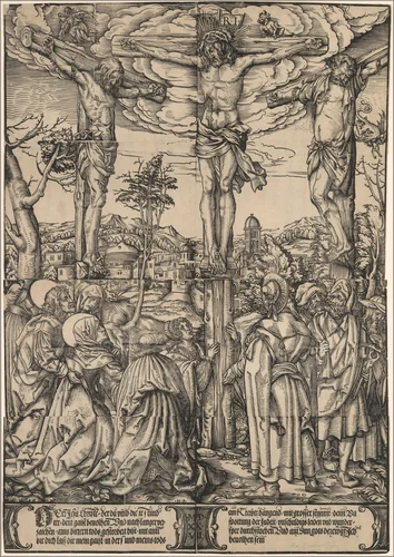 The Crucifixion by Hans Burgkmair, print, 1527