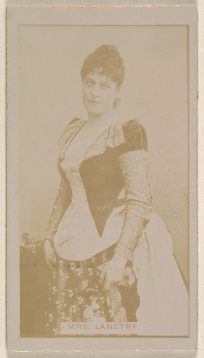 Mrs. Langtry, from the Actresses series (N245) issued by Kinney Brothers to promote Sweet Caporal Cigarettes by Kinney Brothers Tobacco Company, photograph, 1890